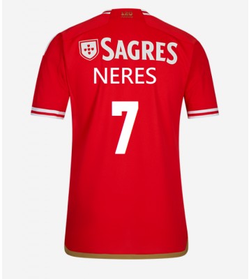 Benfica David Neres #7 Primera Equipación 2023-24 Manga Corta